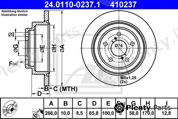  ATE part 24.0110-0237.1 (24011002371) Brake Disc