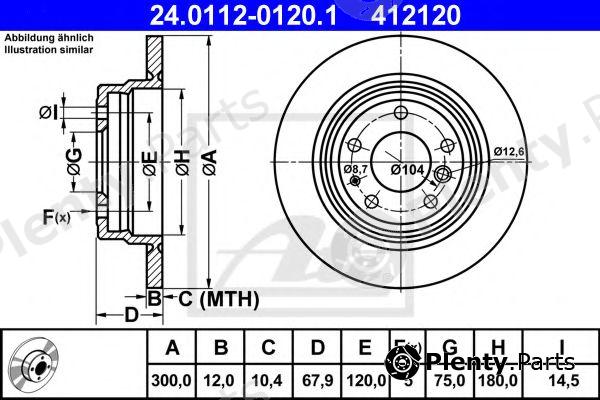  ATE part 24.0112-0120.1 (24011201201) Brake Disc