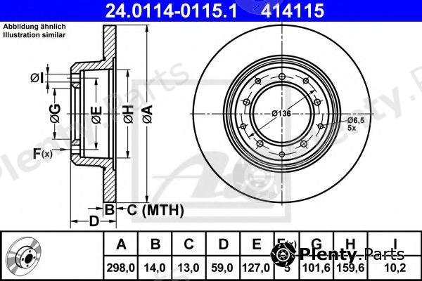  ATE part 24.0114-0115.1 (24011401151) Brake Disc