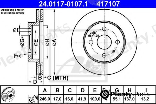  ATE part 24.0117-0107.1 (24011701071) Brake Disc