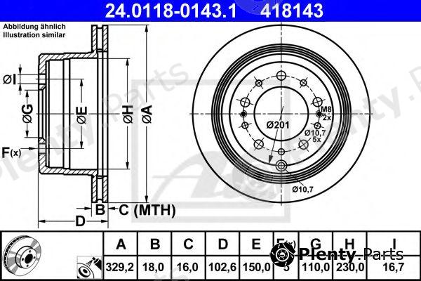  ATE part 24.0118-0143.1 (24011801431) Brake Disc