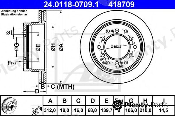  ATE part 24.0118-0709.1 (24011807091) Brake Disc