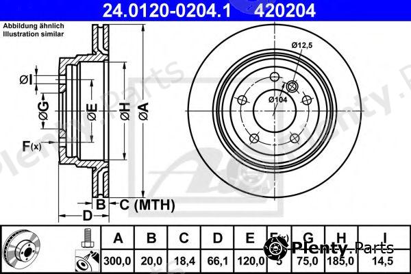  ATE part 24.0120-0204.1 (24012002041) Brake Disc
