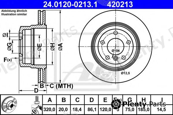  ATE part 24.0120-0213.1 (24012002131) Brake Disc