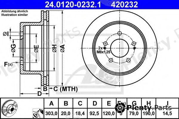  ATE part 24.0120-0232.1 (24012002321) Brake Disc