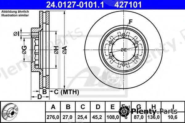  ATE part 24.0127-0101.1 (24012701011) Brake Disc