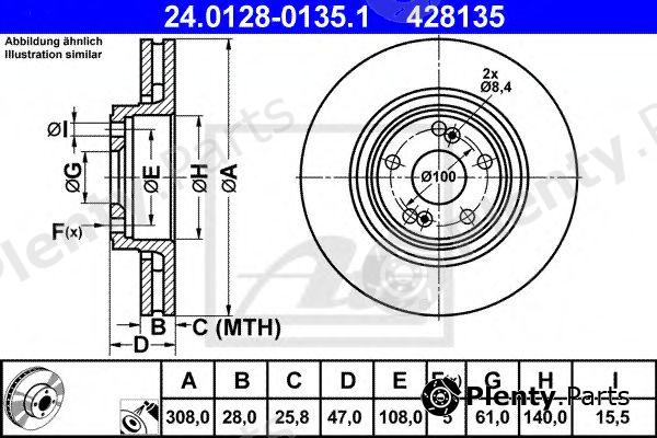  ATE part 24.0128-0135.1 (24012801351) Brake Disc
