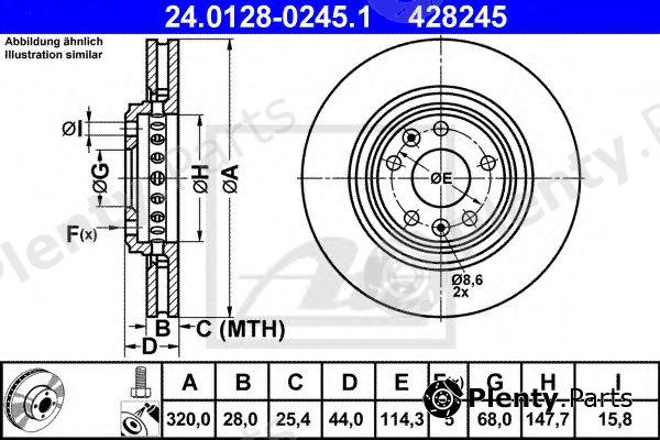  ATE part 24.0128-0245.1 (24012802451) Brake Disc