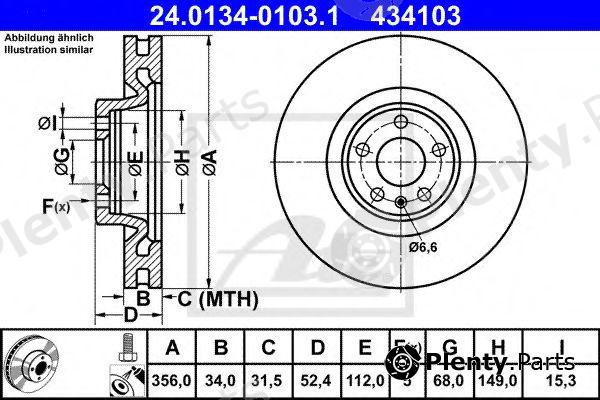  ATE part 24.0134-0103.1 (24013401031) Brake Disc