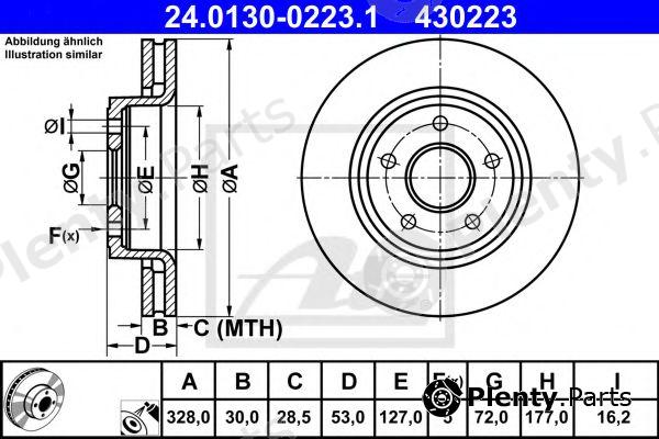  ATE part 24.0130-0223.1 (24013002231) Brake Disc