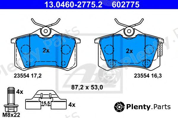  ATE part 13.0460-2775.2 (13046027752) Brake Pad Set, disc brake