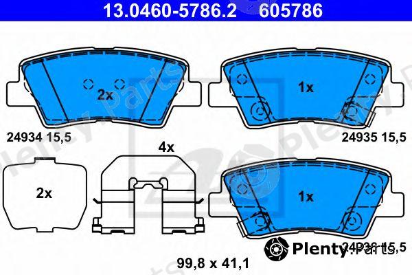 ATE part 13.0460-5786.2 (13046057862) Brake Pad Set, disc brake