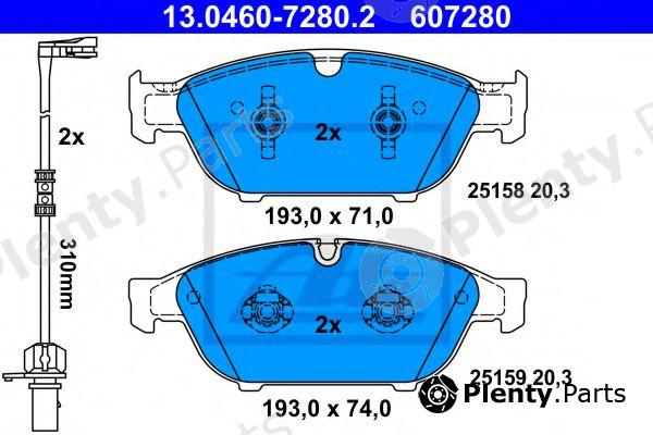  ATE part 13.0460-7280.2 (13046072802) Brake Pad Set, disc brake
