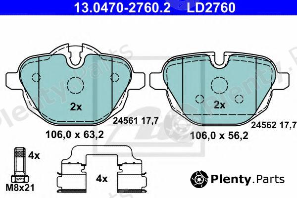  ATE part 13.0470-2760.2 (13047027602) Brake Pad Set, disc brake