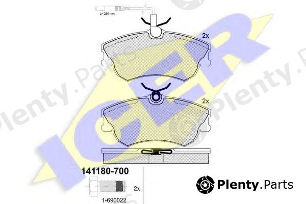  ICER part 141180 Brake Pad Set, disc brake