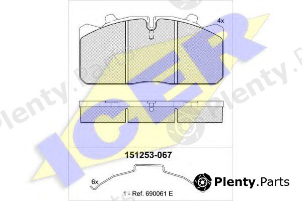  ICER part 151253-067 (151253067) Brake Pad Set, disc brake