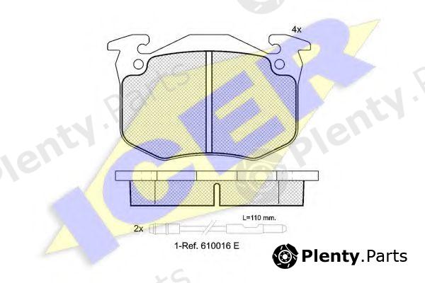 ICER part 180469 Brake Pad Set, disc brake