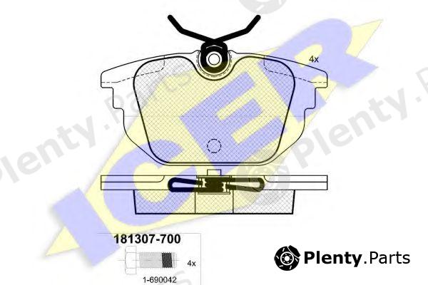  ICER part 181307-700 (181307700) Brake Pad Set, disc brake