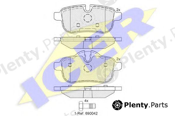  ICER part 182012 Brake Pad Set, disc brake