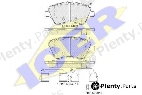  ICER part 182108 Brake Pad Set, disc brake