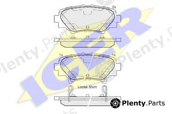  ICER part 182169 Brake Pad Set, disc brake
