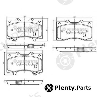  NIPPARTS part N3601109 Brake Pad Set, disc brake