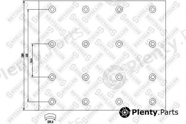  STELLOX part 85-01087-SX (8501087SX) Brake Lining Kit, drum brake
