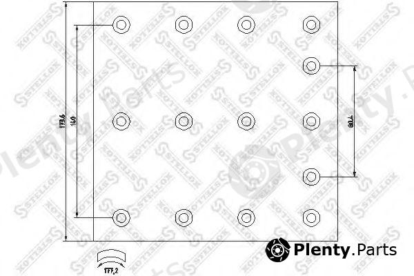  STELLOX part 85-01098-SX (8501098SX) Brake Lining Kit, drum brake