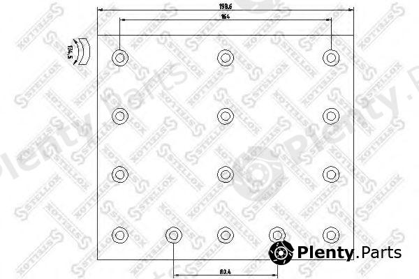 STELLOX part 85-01102-SX (8501102SX) Brake Lining Kit, drum brake