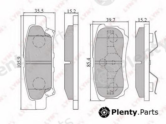  LYNXauto part BD5505 Brake Pad Set, disc brake