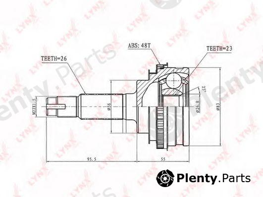  LYNXauto part CO7506A Joint Kit, drive shaft