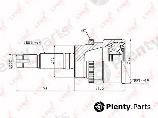  LYNXauto part CO7510A Joint Kit, drive shaft