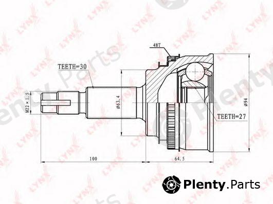  LYNXauto part CO-7586A (CO7586A) Joint Kit, drive shaft