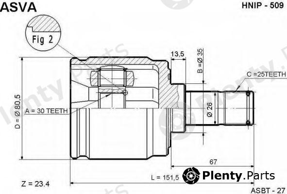  ASVA part HNIP509 Replacement part