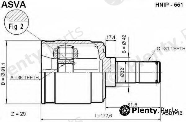  ASVA part HNIP551 Replacement part