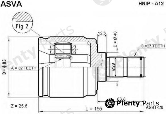  ASVA part HNIP-A12 (HNIPA12) Replacement part