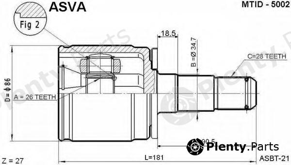  ASVA part MTID5002 Replacement part