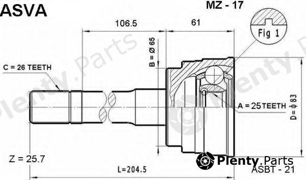  ASVA part MZ17 Replacement part