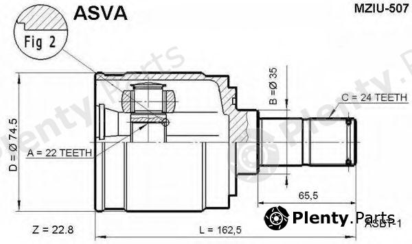  ASVA part MZIU507 Joint Kit, drive shaft