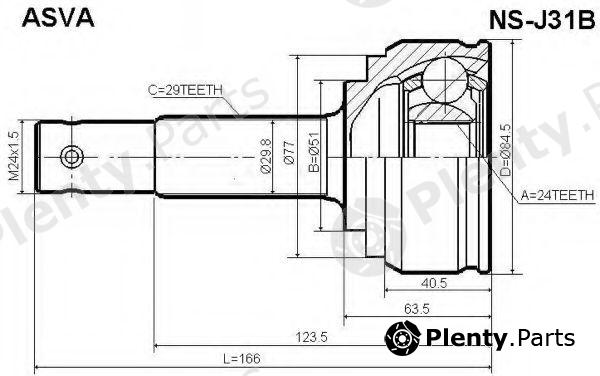  ASVA part NS-J31B (NSJ31B) Joint Kit, drive shaft