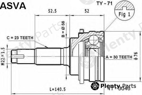  ASVA part TY71 Replacement part