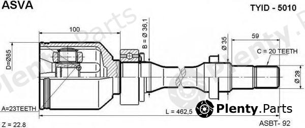  ASVA part TYID-5010 (TYID5010) Replacement part