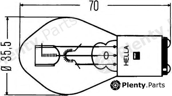  HELLA part 8GD002084-151 (8GD002084151) Bulb, headlight; Bulb, headlight