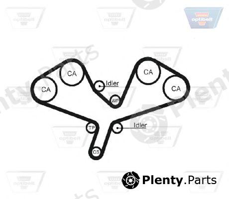 OPTIBELT part ZRK1433 Timing Belt