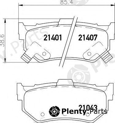  HELLA part 8DB355006-281 (8DB355006281) Brake Pad Set, disc brake