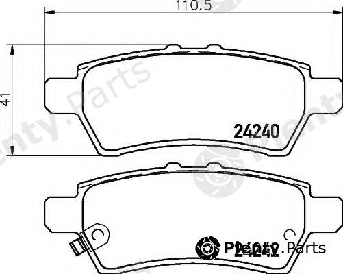  HELLA part 8DB355012-081 (8DB355012081) Brake Pad Set, disc brake