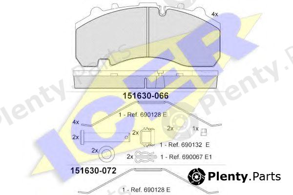  ICER part 151630-066 (151630066) Brake Pad Set, disc brake