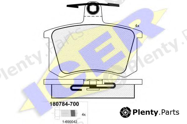  ICER part 180784 Brake Pad Set, disc brake