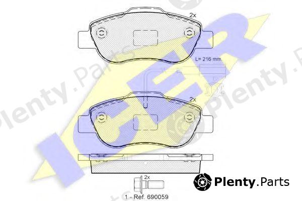  ICER part 181843-203 (181843203) Brake Pad Set, disc brake