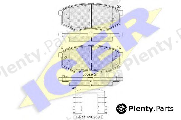  ICER part 182094 Brake Pad Set, disc brake